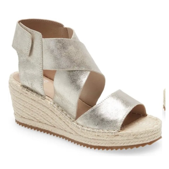 Willow Tumbled Leather Wedge Espadrille | EILEEN FISHER